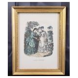 La Mode Illustree Green-White Dresses 7" x 9"