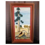 AHT (?) Tall Tree Oil On Canvas 12" x 24"