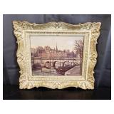 Framed Sketch Seine River Walk 9" x 11"