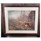 Ruane Manning - Blue Teal Framed Print 12" x 21"