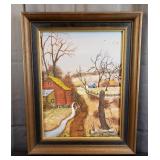 JS - Farmhouse - Oil On Canvas 12" x 16"