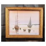 Kerry Hauer - Sunset Sailboats Print - 10" x 12"