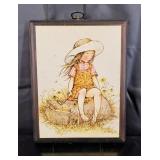 Holly Hobbie - Canvas on Wood "Girl" - 7" x 9"