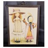 Holly Hobbie - Canvas on Wood "Girls" - 7" x 9"