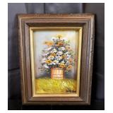 Sanchez - Oil On Canvas - Daisy Bucket - 5" x 7"