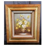 Jimenez - Vase of Roses - Oil on Canvas 8" x 10"