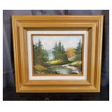 B. Jun - Mountain Stream - Oil On Canvas - 8"x10"