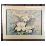 Carline Cuttrell - White Flowers - 28" x 36"