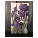 Carline Cuttrell - Irises - 13" x 22"