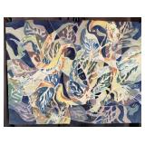 Carline Cuttrell - Abstract Leaves - 23" x 29"