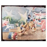 Carline Cuttrell - Lone Star Rodeo - 22" x 30"