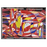 Carline Cuttrell - Red Abstract - 15" x 22"