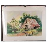 Carline Cuttrell - The Old Barn - 21" x 27"
