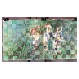 Carline Cuttrell - Three Parrots - 11" x 21"