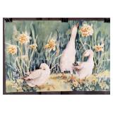 Carline Cuttrell - Happy Geese - 15" x 22"