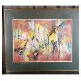 Carline Cuttrell - Green Abstract - 22" x 30"