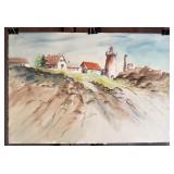 Carline Cuttrell - Lighthouse Village - 15" x 22"
