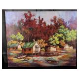 Carline Cuttrell - Swamp Cabin - 16" x 20"