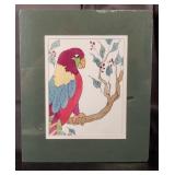 Carline Cuttrell - Parrot On A Branch - 9" x 11"