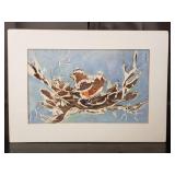 Carline Cuttrell - Brown Bird Nest - 10" x 14"