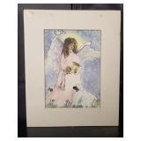 Carline Cuttrell - Angel With Horn - 9" x 11"