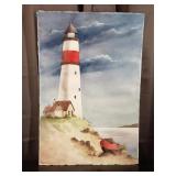 Carline Cuttrell - Red Ring Lighthouse - 15" x 22"
