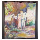 Carline Cuttrell - Nana & Papa - 20" x 23"