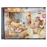 Carline Cuttrell - Village Women - 22" x 30"