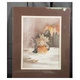 Carline Cuttrell - Bathing Bird - 13" x 16"