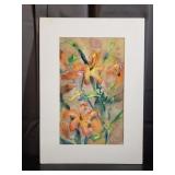 Carline Cuttrell - Orange Lillies - 10" x 14"