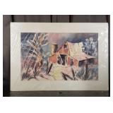 Carline Cuttrell - Ruined Barn - 20" x 28"