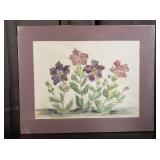Carline Cuttrell - Purple Petunias - 16" x 20"
