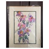Carline Cutrell - Neon Iris Blooms - 20" x 27"