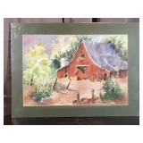 Carline Cuttrell - Broke Down Barn - 16" x 22"