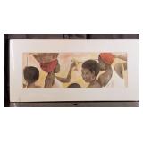 Carline Cuttrell - Spear Fishing - 13" x 27"