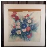 Carline Cuttrell - Red White Blue Buds - 29" x 29"