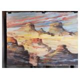 Unsigned Cuttrell - Desert Plateau - 23" x 30"