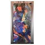 Unknown - Deep Purple Abstract - 17" x 38"