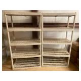 2 Plastic 4 Row Shelves