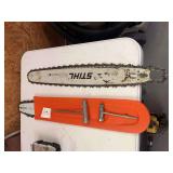 (2) Stihl 25" Chainsaw Bars with Chains