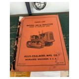 Allis-Chalmers Model HD 16 Tractor Parts List