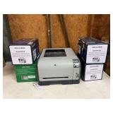 HP Color LaserJet CP1518ni Printer with Office-Color 125A Toner Cartridges