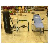 Total Gym 1000, Ab Lounge Sport, and Ab Exercise Equipment Lot