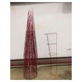 (25) Ruby Red Heavy Duty Metal Garden Plant Supports