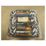 KingCord Polypropylene Smooth Braid Rope 5/8 inch x 50 feet, 3 Pack