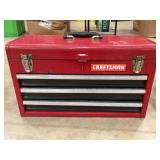 Craftsman Metal Tool Box with Three Drawers