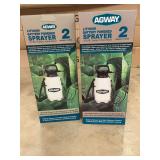 (2) Agway 2 Gallon Lithium Battery Powered Sprayer with USB Charger and Metal Wand