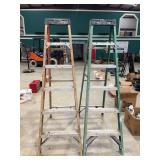 Lot of Two Werner Fiberglass 6FT Step Ladders