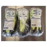 Agway Poly Shell Latex Palm Gloves, Size Medium, 6 Pairs