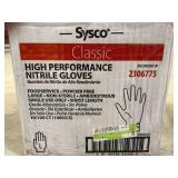 Sysco Classic High Performance Nitrile Gloves, Large, 1000 Count Case
